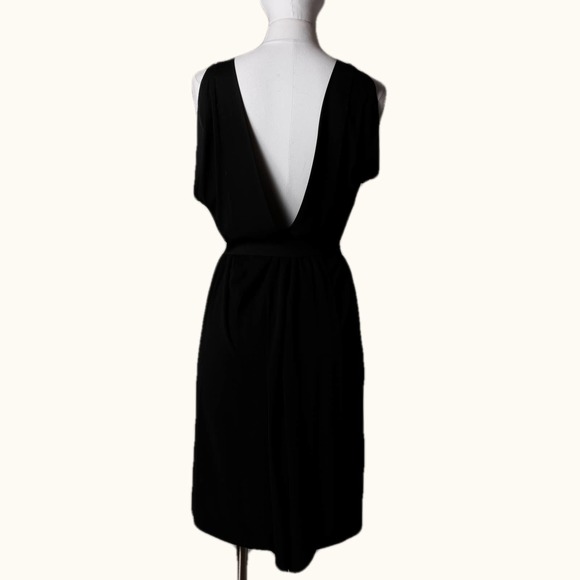 YIGAL AZROUEL Black Dress with Gold Bead Embellished Neckline - Picture 6 of 6